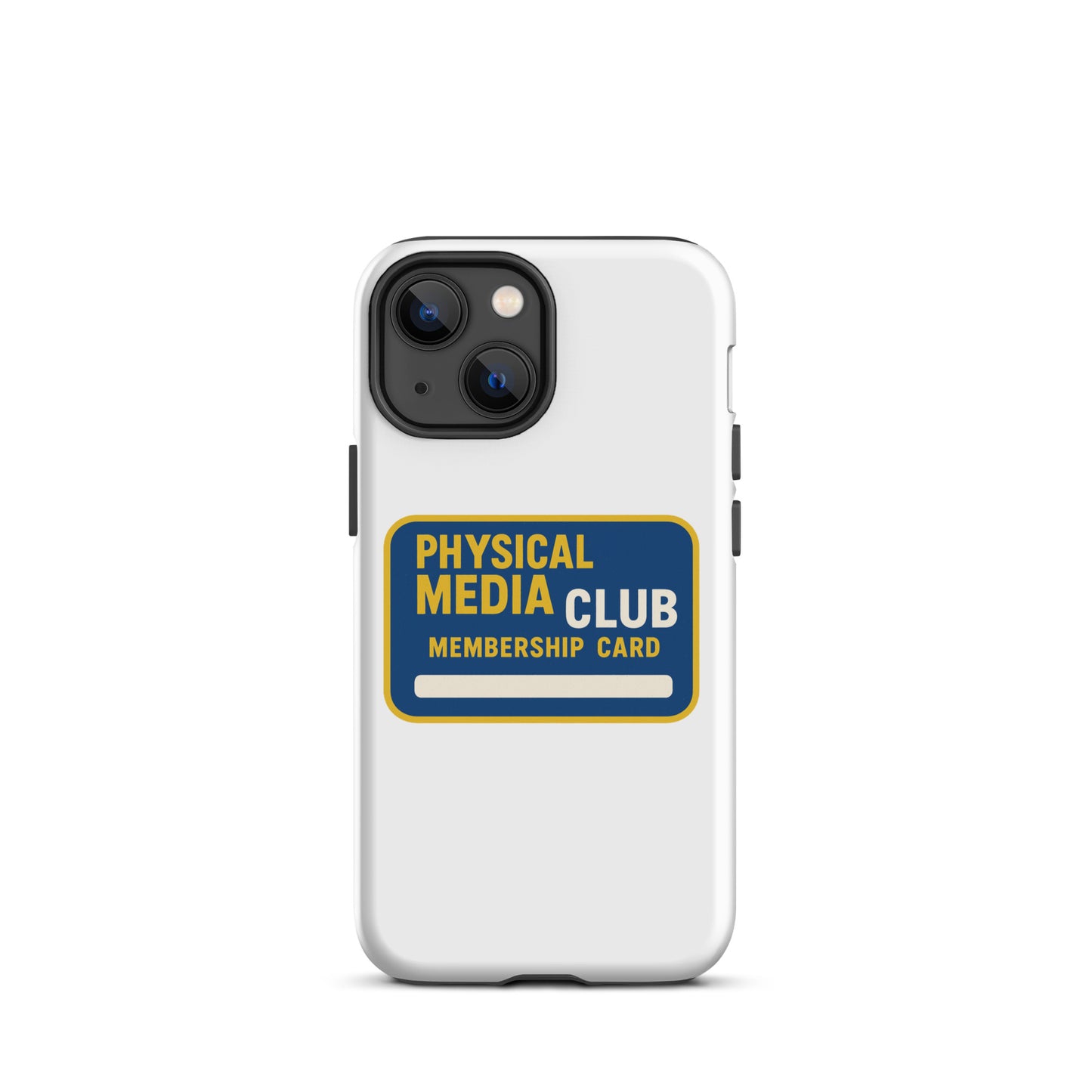 Physical Media Club Tough Case for iPhone®  from Rare Plus Apparel – unique movie & pop culture inspired design.