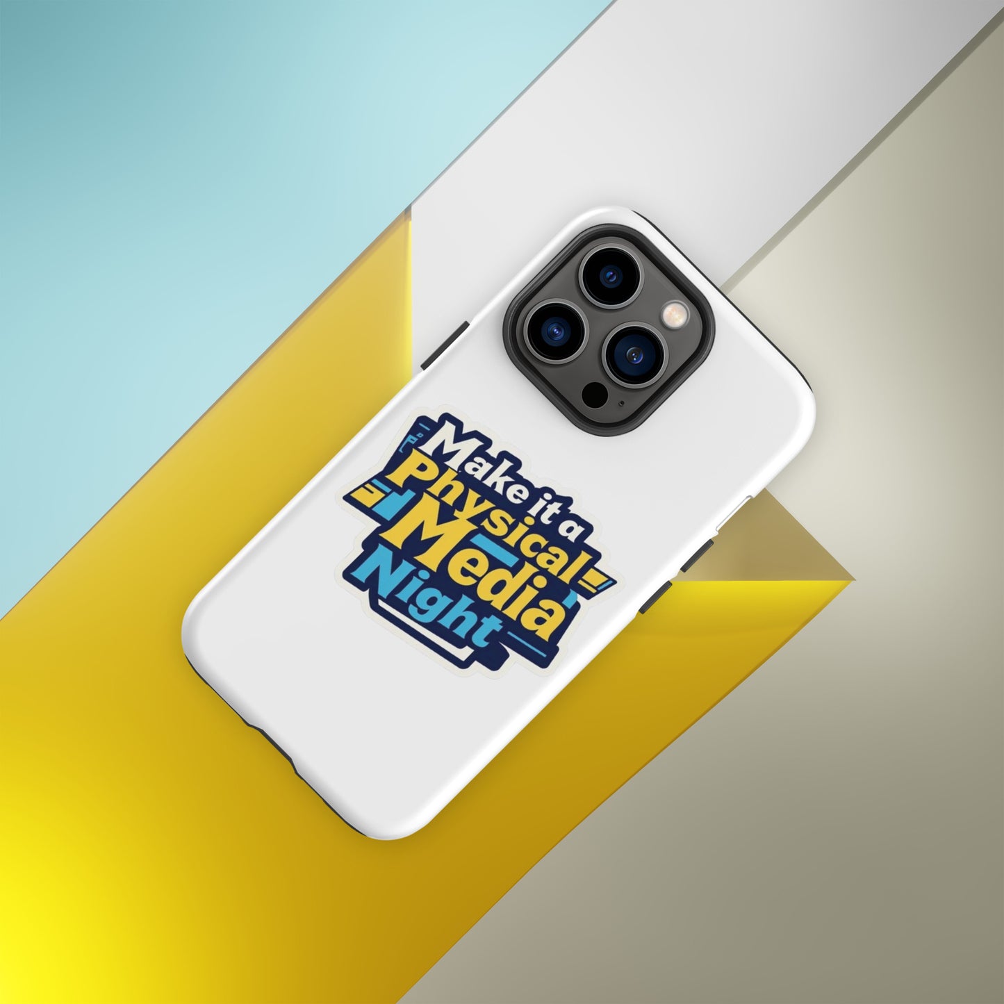 Make it a Physical Media Night Tough Case for iPhone®  from Rare Plus Apparel – unique movie & pop culture inspired design.