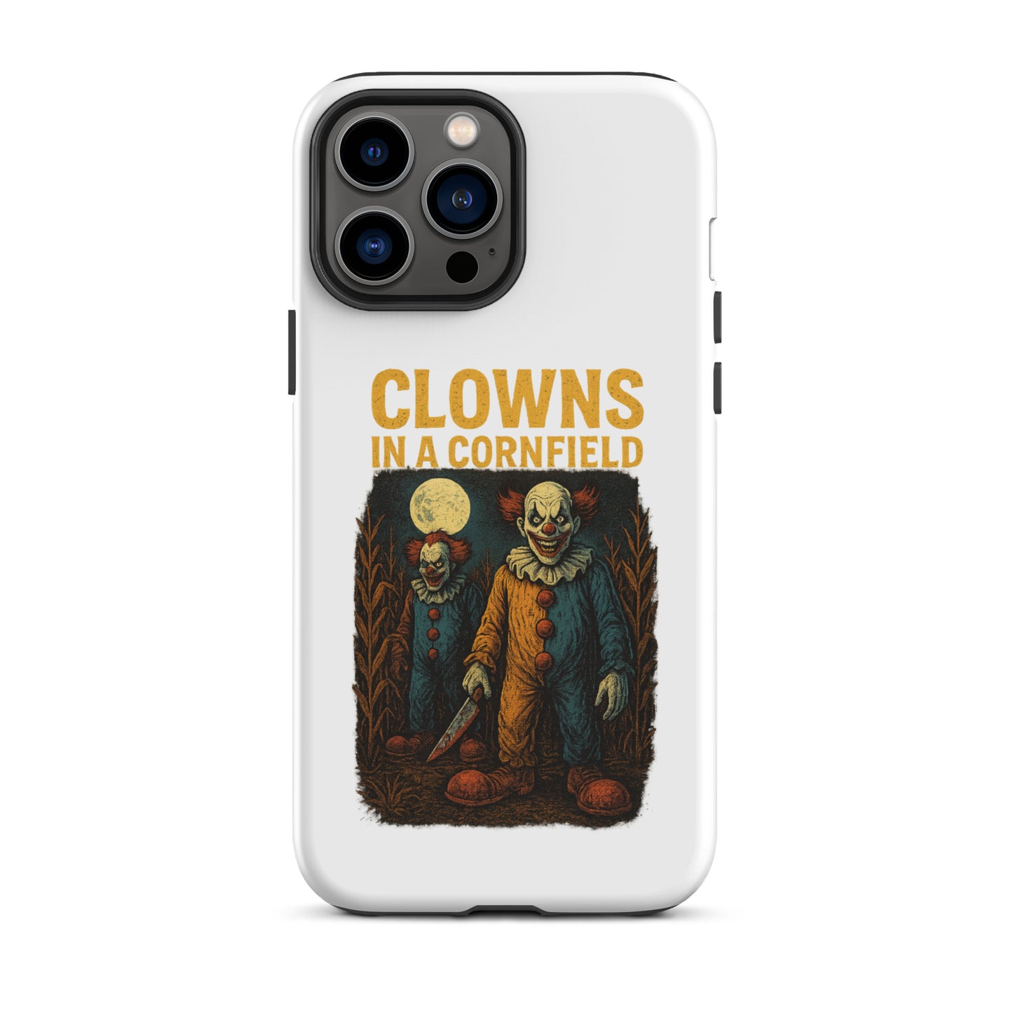 Clowns in a Cornfield Tough Case for iPhone®  from Rare Plus Apparel – unique movie & pop culture inspired design.