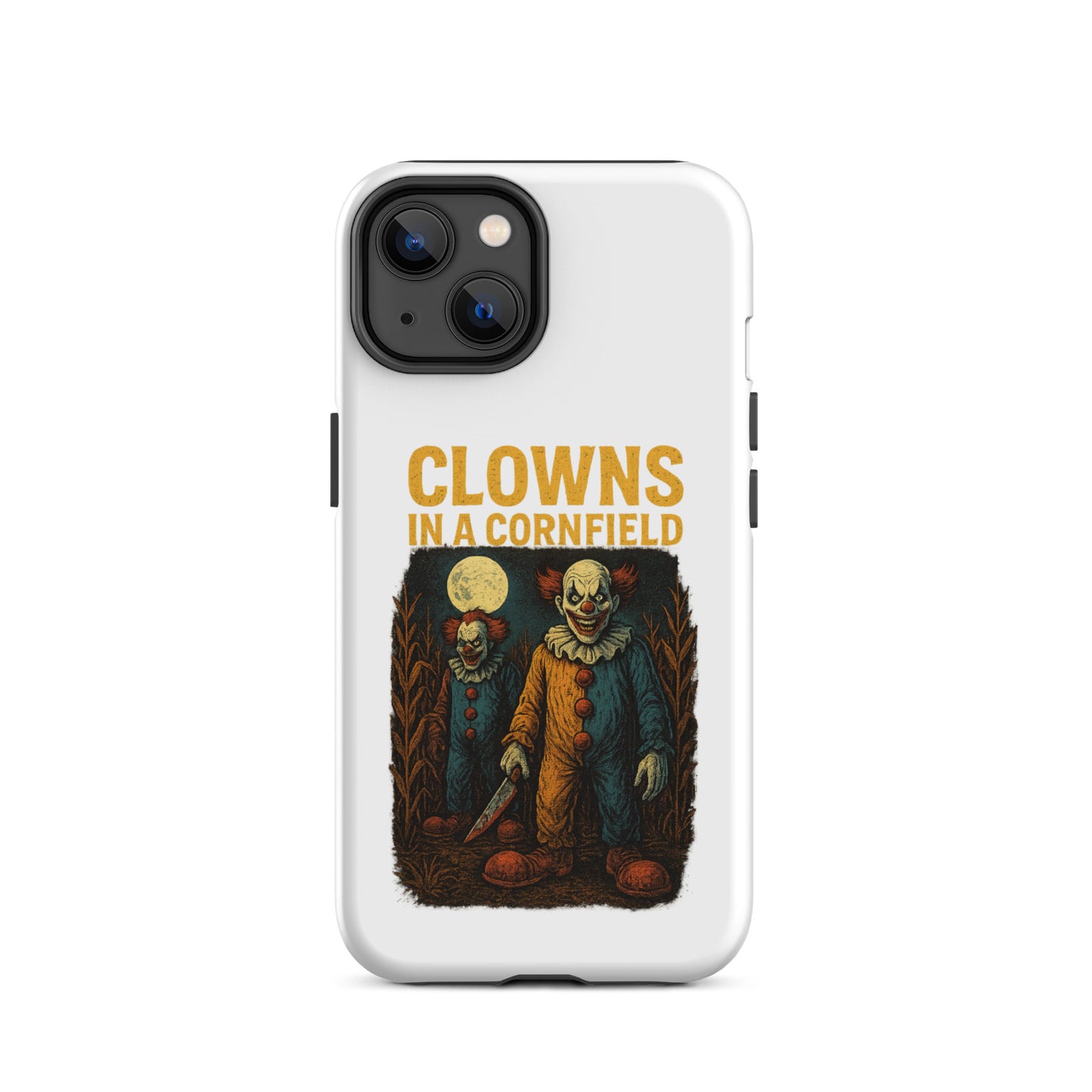 Clowns in a Cornfield Tough Case for iPhone®  from Rare Plus Apparel – unique movie & pop culture inspired design.