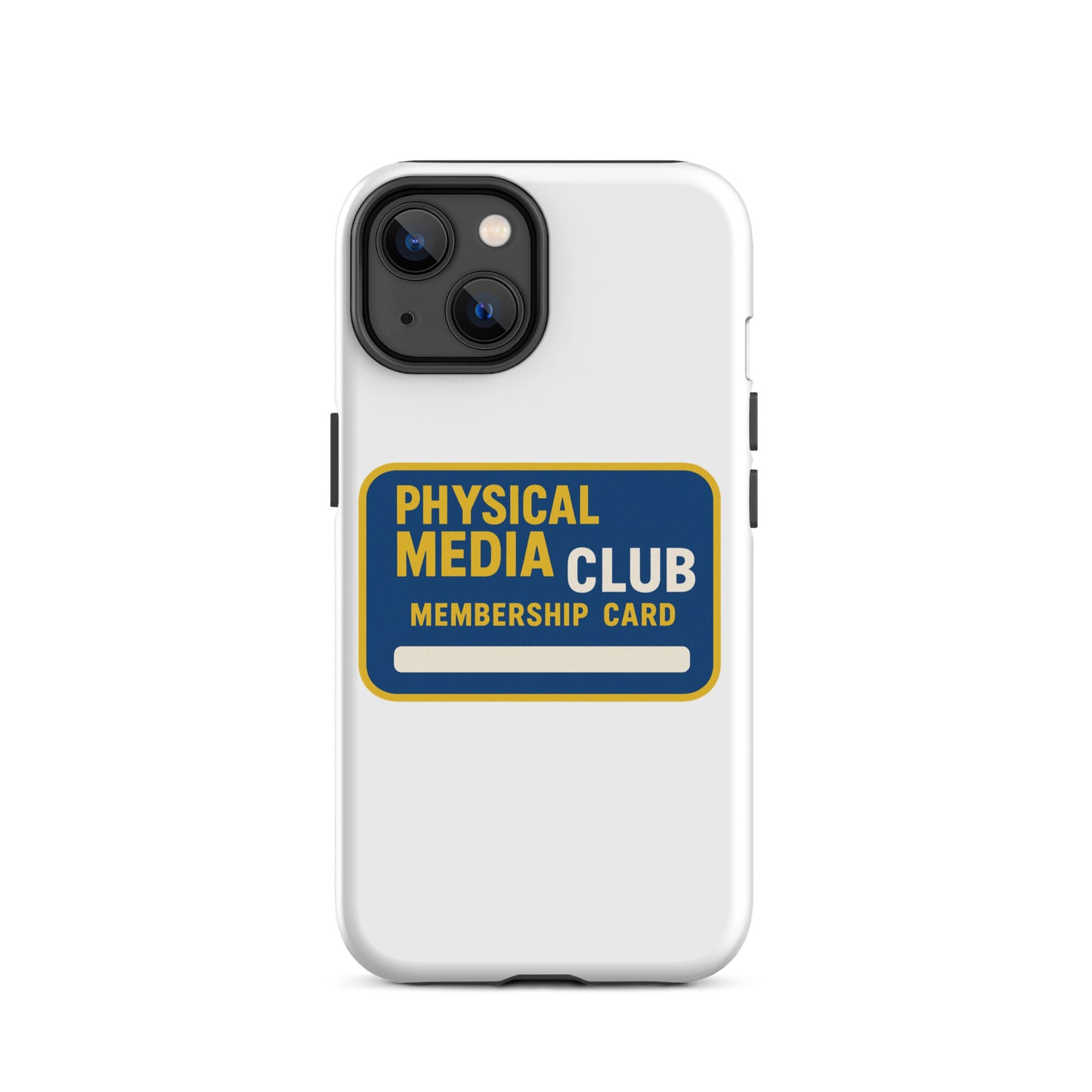 Physical Media Club Tough Case for iPhone®  from Rare Plus Apparel – unique movie & pop culture inspired design.