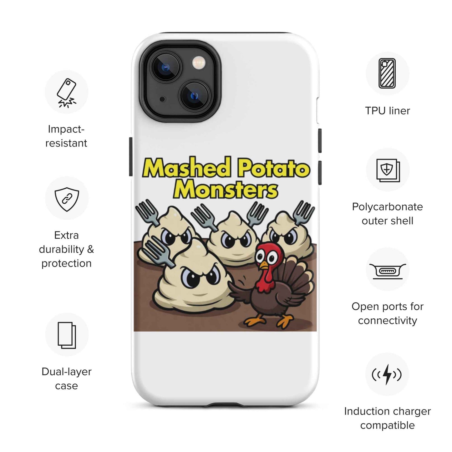 Mashed Potato Monsters iPhone Tough Case