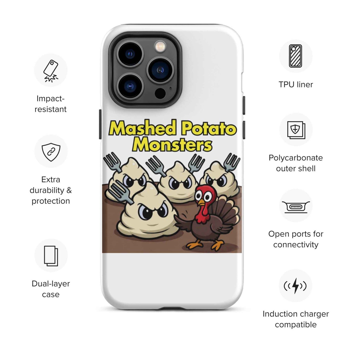 Mashed Potato Monsters iPhone Tough Case
