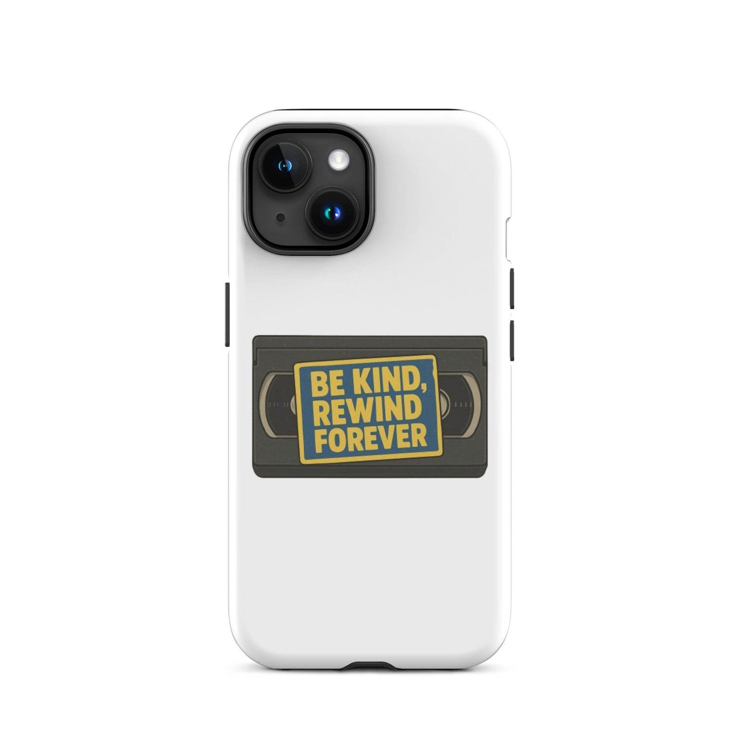 Be Kind, Rewind Forever Tough Case for iPhone®  from Rare Plus Apparel – unique movie & pop culture inspired design.