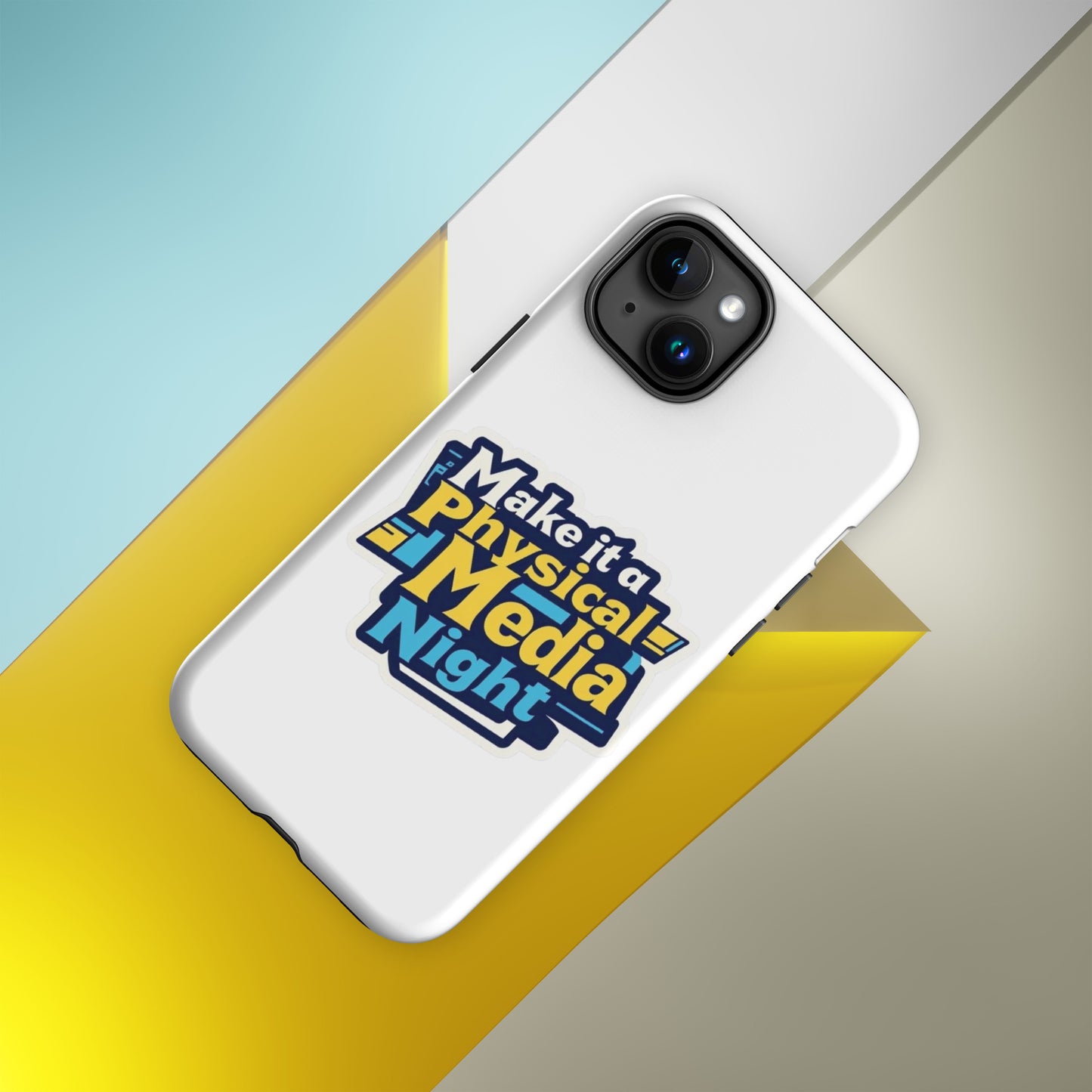 Make it a Physical Media Night Tough Case for iPhone®  from Rare Plus Apparel – unique movie & pop culture inspired design.