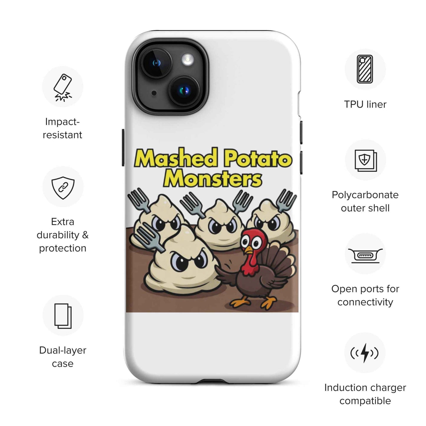 Mashed Potato Monsters iPhone Tough Case