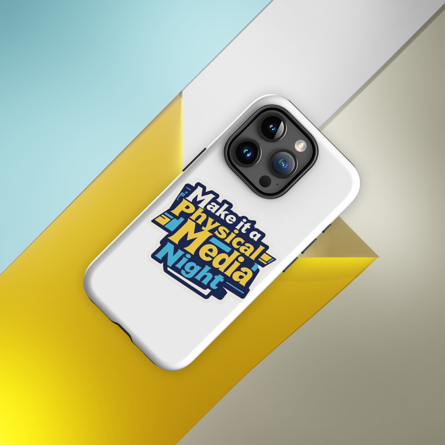 Make it a Physical Media Night Tough Case for iPhone®  from Rare Plus Apparel – unique movie & pop culture inspired design.