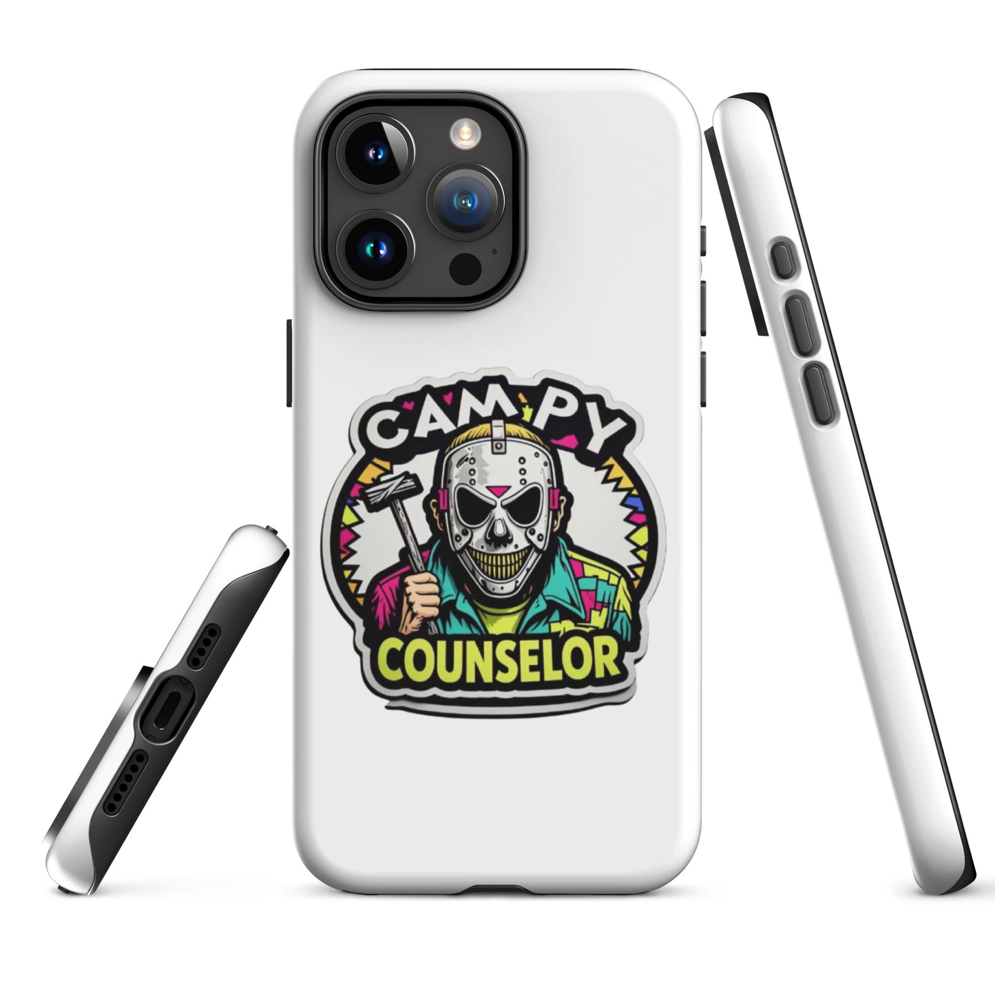 Campy Counselor Tough Case for iPhone®  from Rare Plus Apparel – unique movie & pop culture inspired design.
