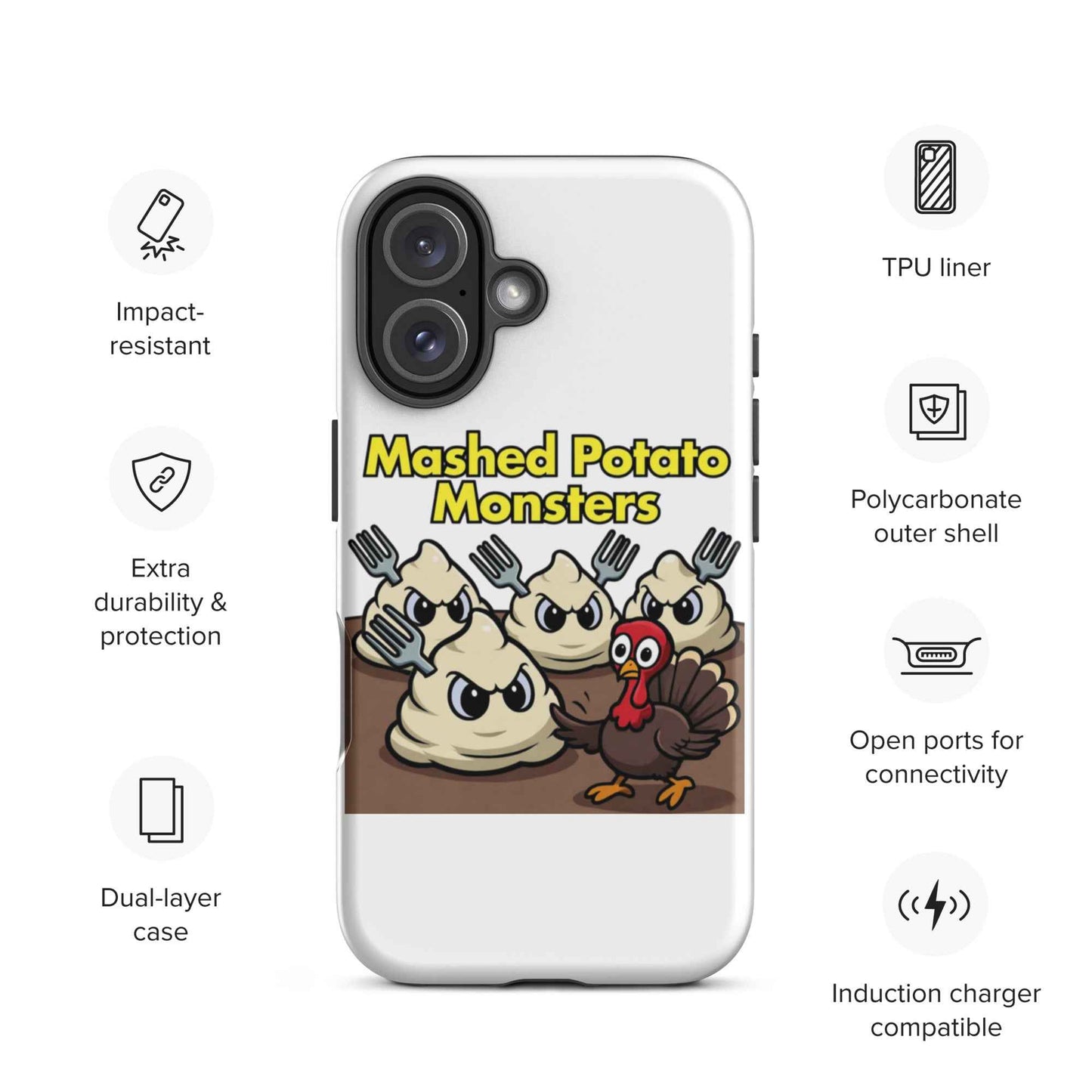 Mashed Potato Monsters iPhone Tough Case