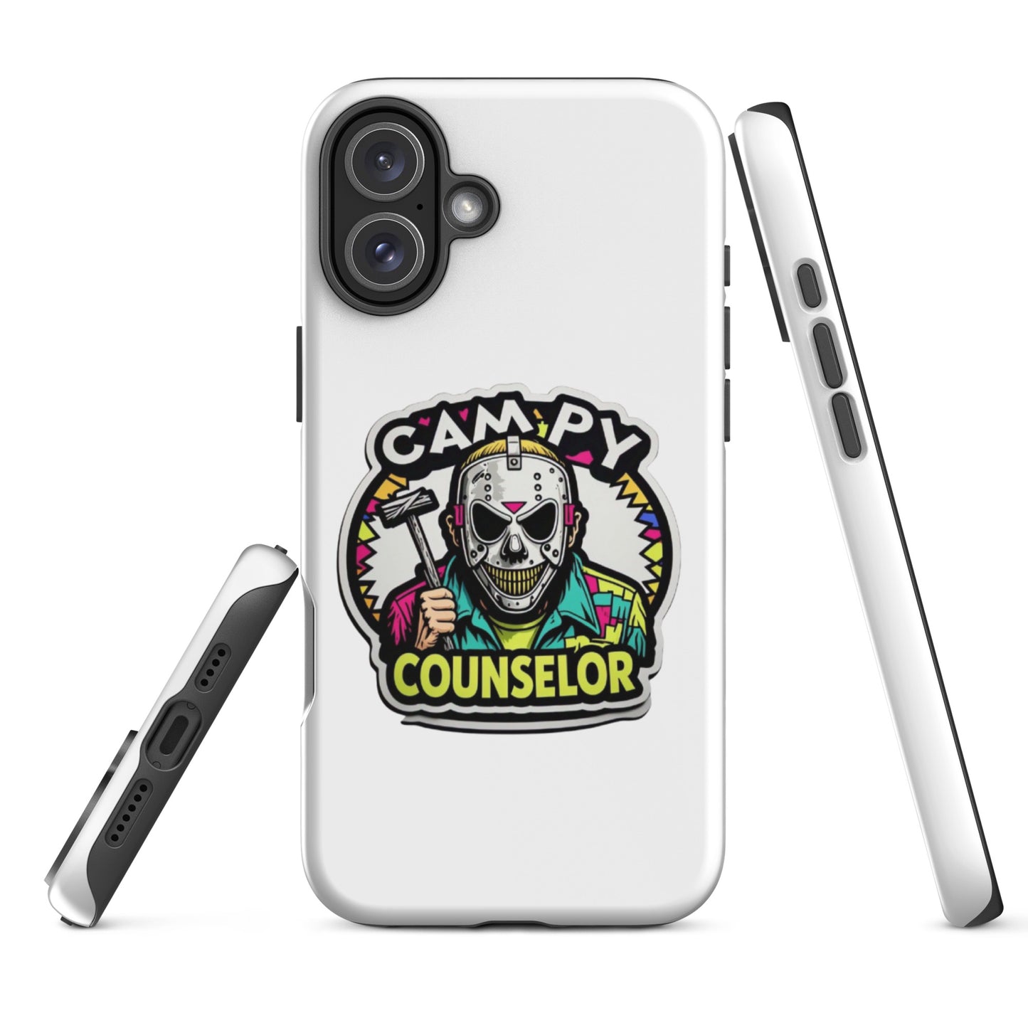 Campy Counselor Tough Case for iPhone®  from Rare Plus Apparel – unique movie & pop culture inspired design.