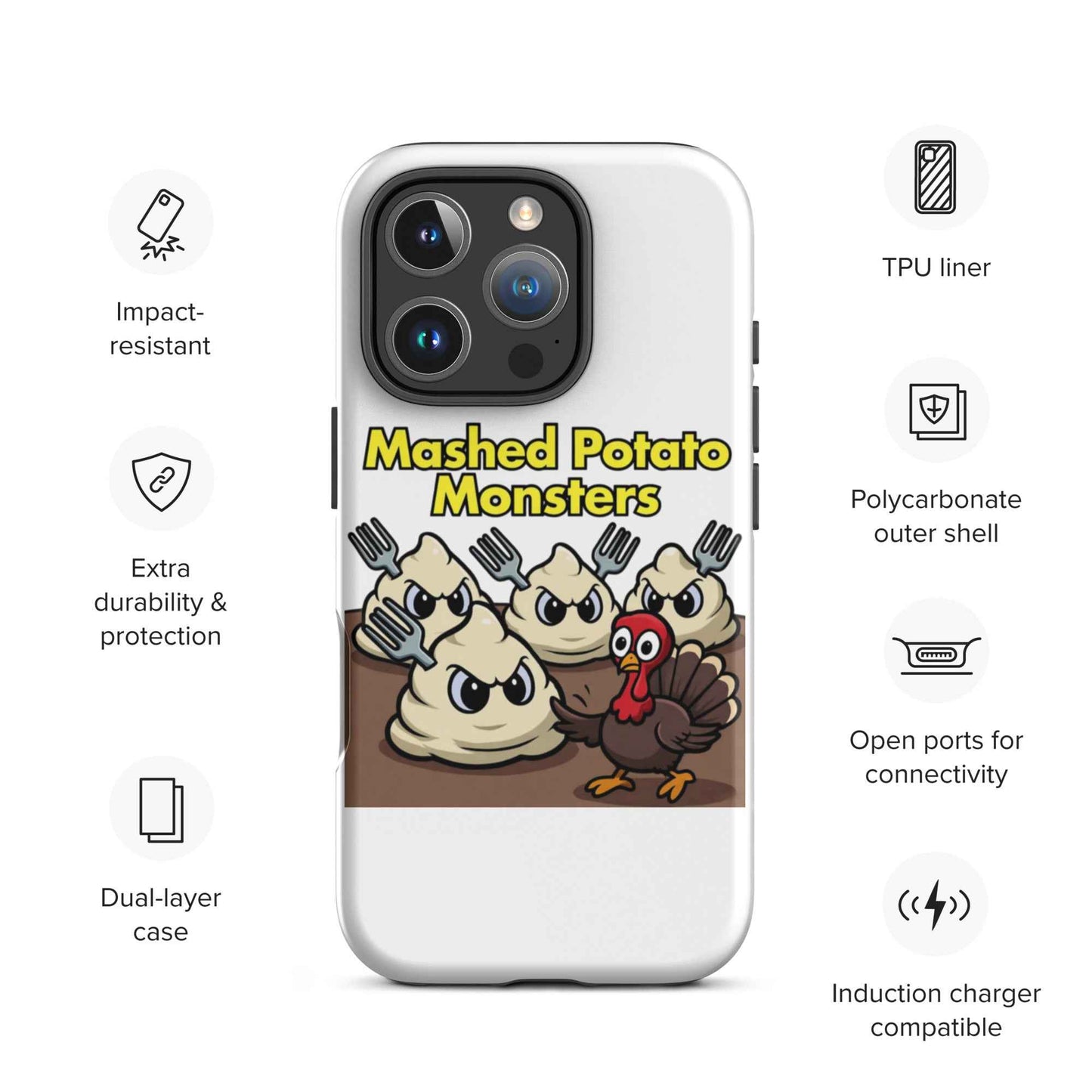 Mashed Potato Monsters iPhone Tough Case