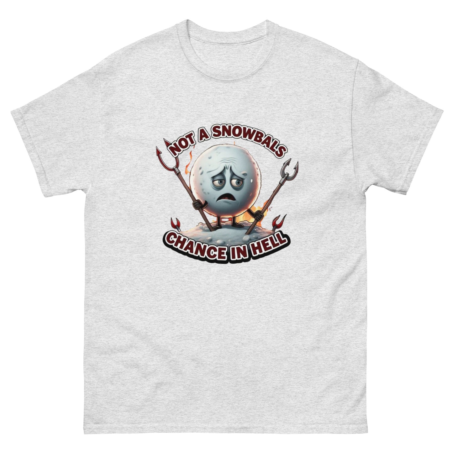 Not a Snowball’s Chance in Hell Unisex classic tee  from Rare Plus Apparel – unique movie & pop culture inspired design.