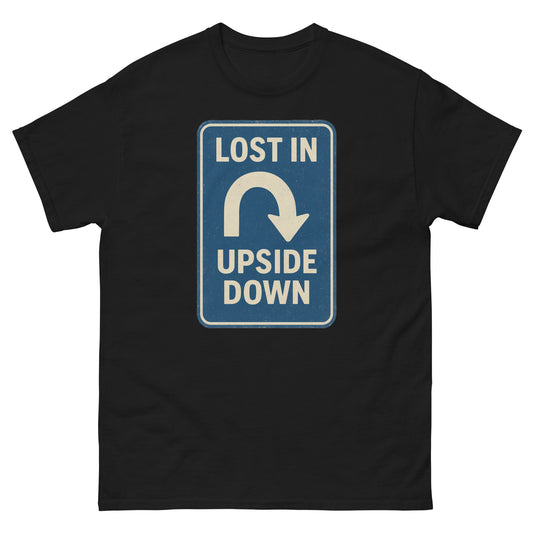 Lost in the Upside Down Unisex garment-dyed heavyweight t-shirt  from Rare Plus Apparel – unique movie & pop culture inspired design.