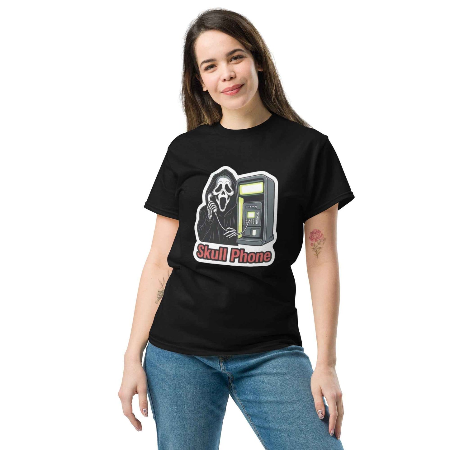Skull Phone Skeleton Unisex classic tee