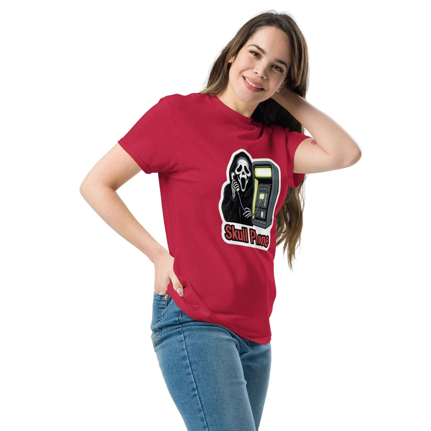 Skull Phone Skeleton Unisex classic tee