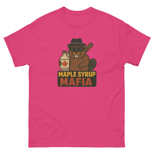 Maple Syrup Mafia Unisex classic tee  from Rare Plus Apparel – unique movie & pop culture inspired design.