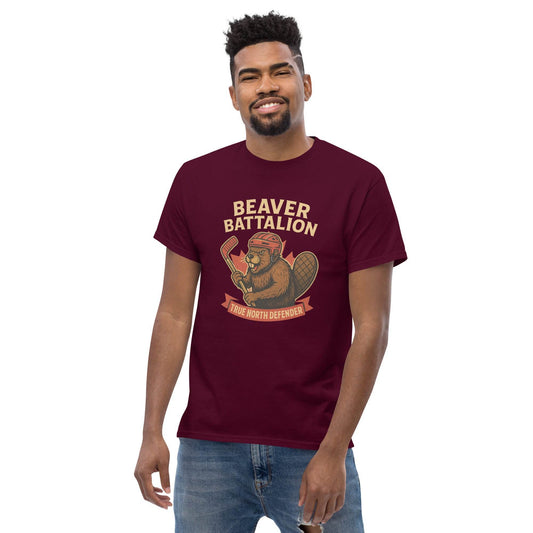 Beaver Battalion – True North Defender Unisex classic tee  from Rare Plus Apparel – unique movie & pop culture inspired design.