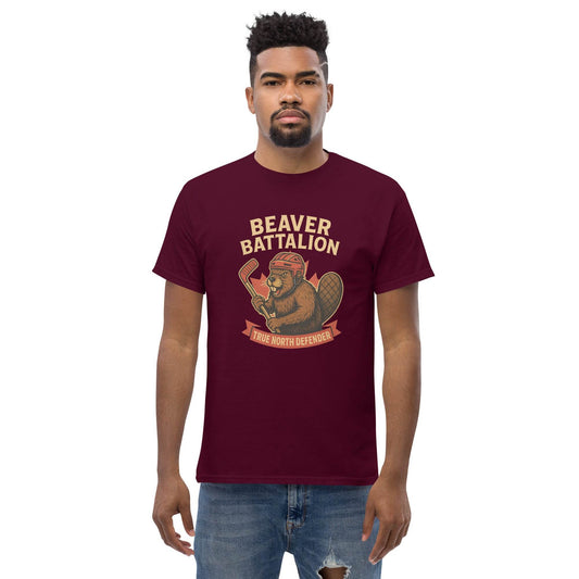 Beaver Battalion – True North Defender Unisex classic tee  from Rare Plus Apparel – unique movie & pop culture inspired design.