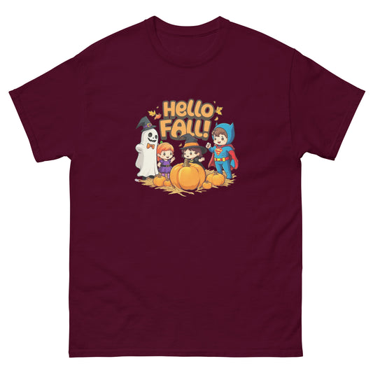 Hello Fall Unisex classic tee  from Rare Plus Apparel – unique movie & pop culture inspired design.