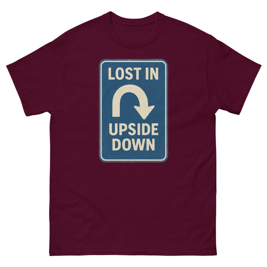 Lost in the Upside Down Unisex classic tee  from Rare Plus Apparel – unique movie & pop culture inspired design.