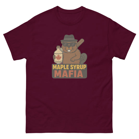 Maple Syrup Mafia Unisex classic tee  from Rare Plus Apparel – unique movie & pop culture inspired design.