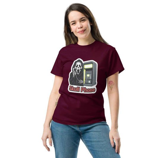 Skull Phone Skeleton Unisex classic tee
