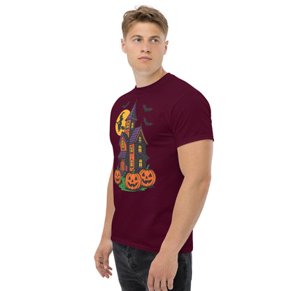 Haunted Halloween House Unisex classic tee  from Rare Plus Apparel – unique movie & pop culture inspired design.