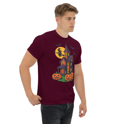 Haunted Halloween House Unisex classic tee  from Rare Plus Apparel – unique movie & pop culture inspired design.