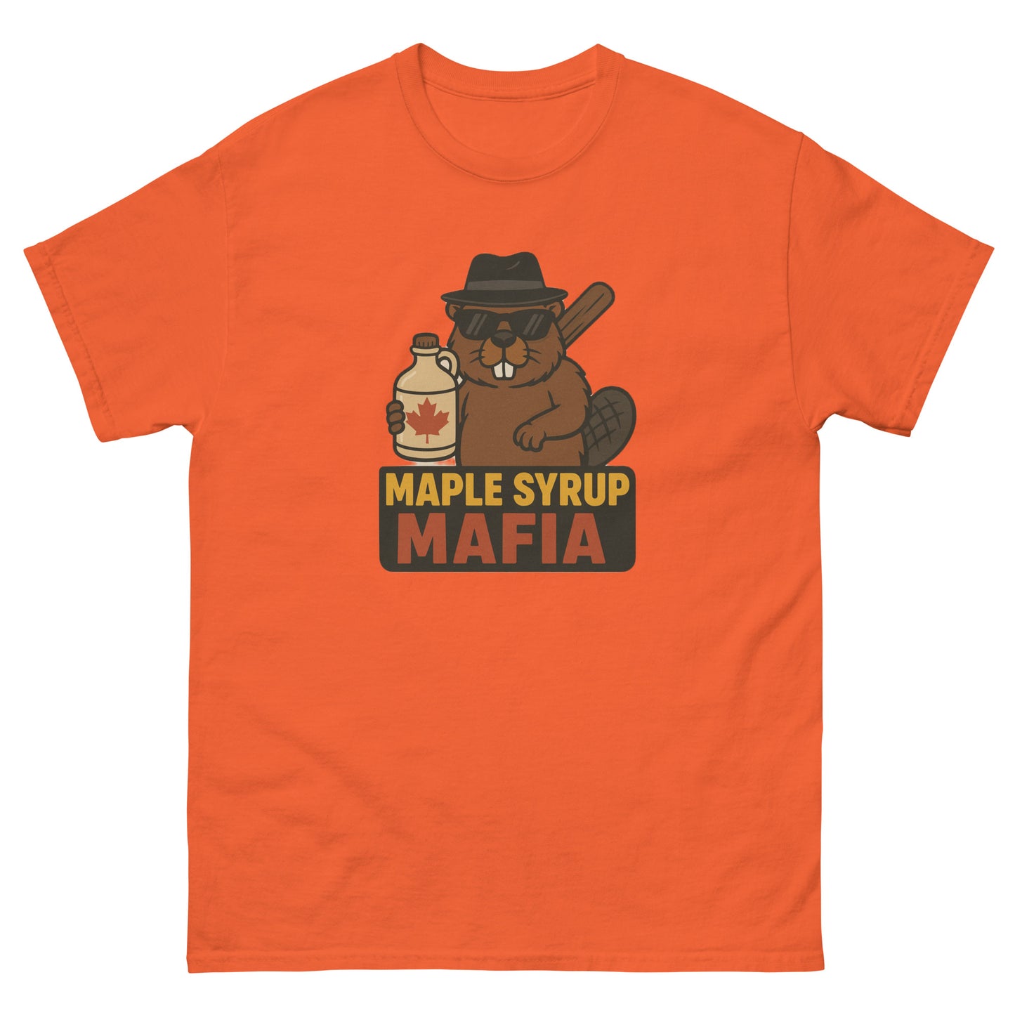 Maple Syrup Mafia Unisex classic tee  from Rare Plus Apparel – unique movie & pop culture inspired design.
