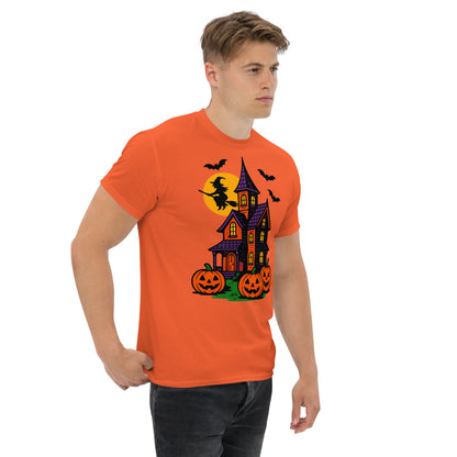 Haunted Halloween House Unisex classic tee  from Rare Plus Apparel – unique movie & pop culture inspired design.