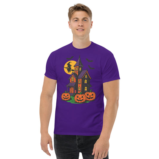 Haunted Halloween House Unisex classic tee  from Rare Plus Apparel – unique movie & pop culture inspired design.