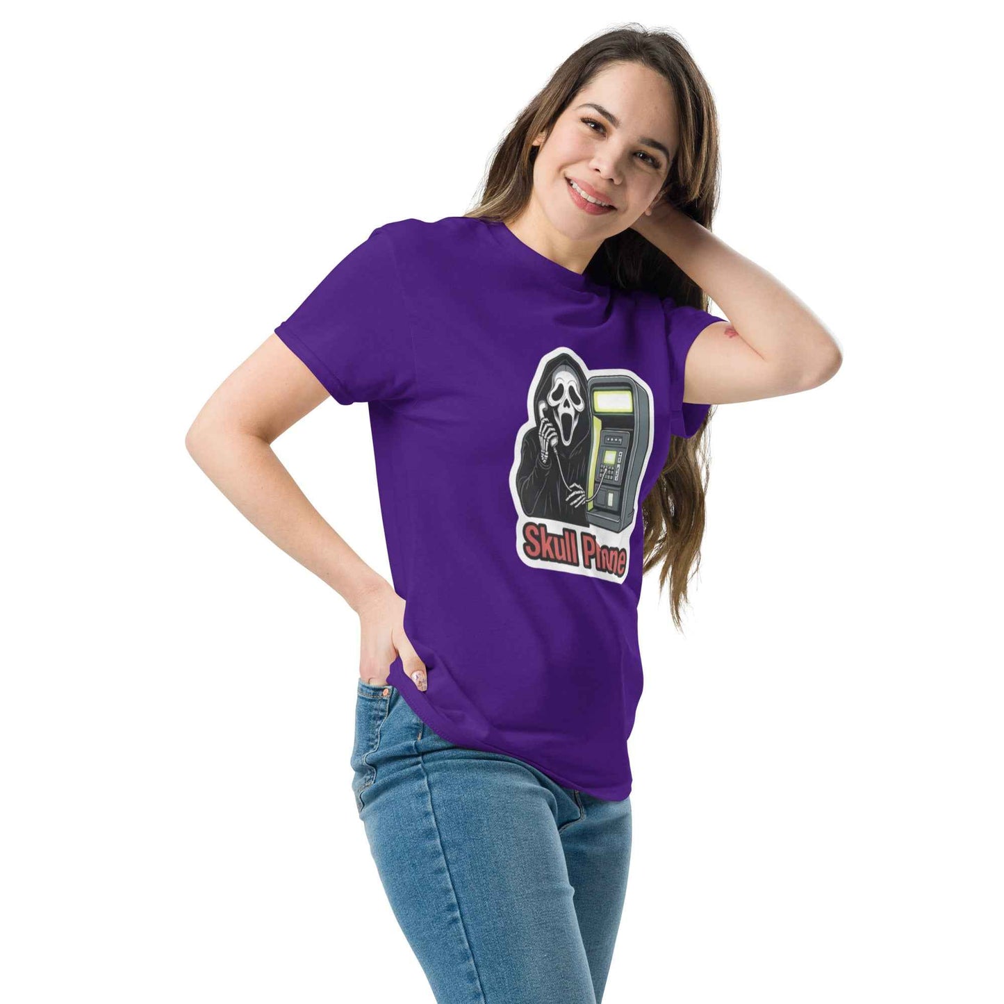 Skull Phone Skeleton Unisex classic tee