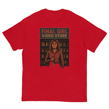 Final Girl Video Store Unisex classic tee  from Rare Plus Apparel – unique movie & pop culture inspired design.