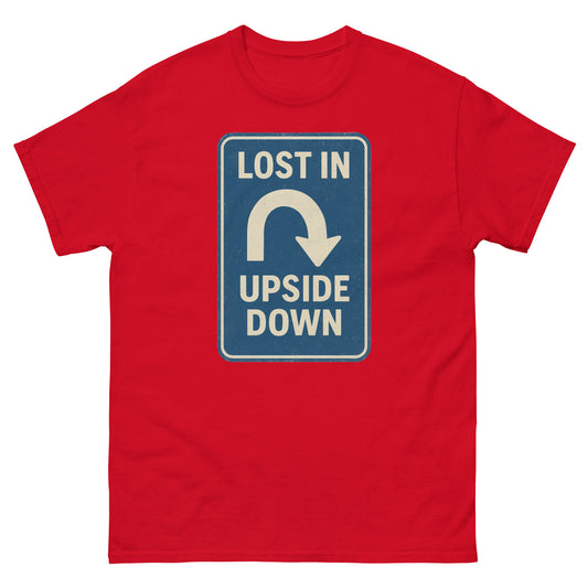 Lost in the Upside Down Unisex garment-dyed heavyweight t-shirt  from Rare Plus Apparel – unique movie & pop culture inspired design.