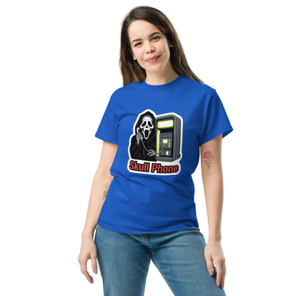 Skull Phone Skeleton Unisex classic tee
