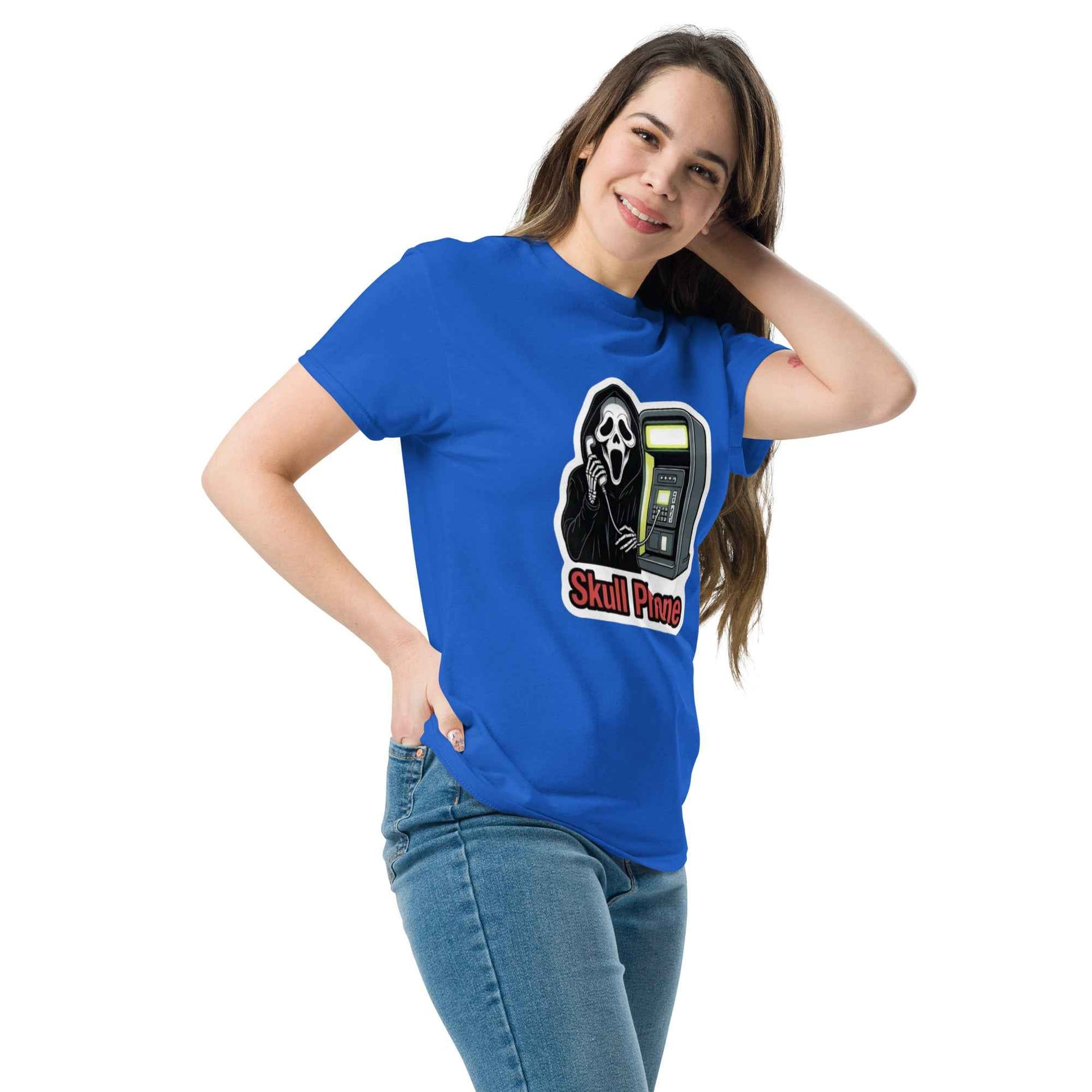 Skull Phone Skeleton Unisex classic tee