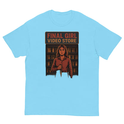 Final Girl Video Store Unisex classic tee  from Rare Plus Apparel – unique movie & pop culture inspired design.