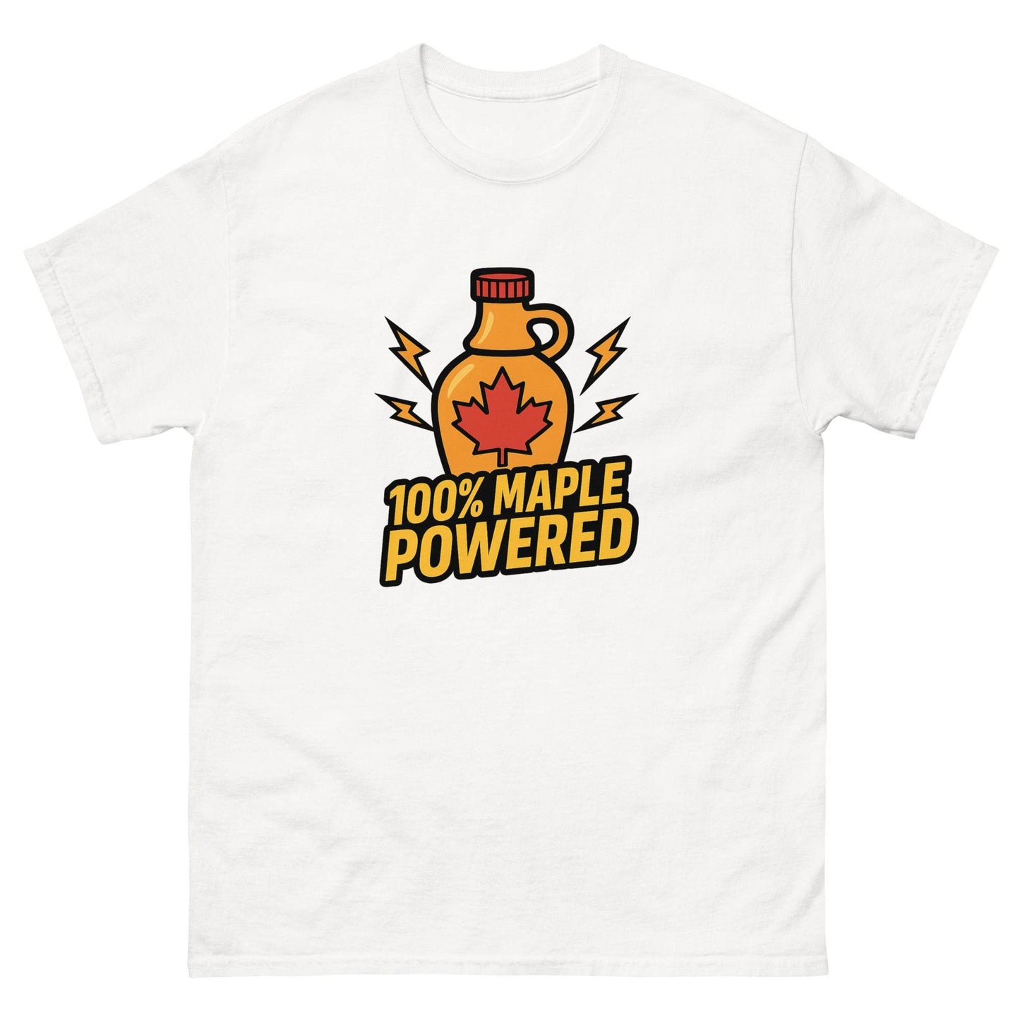 100% Maple Powered Unisex classic tee  from Rare Plus Apparel – unique movie & pop culture inspired design.