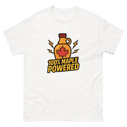 100% Maple Powered Unisex classic tee  from Rare Plus Apparel – unique movie & pop culture inspired design.