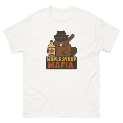 Maple Syrup Mafia Unisex classic tee  from Rare Plus Apparel – unique movie & pop culture inspired design.