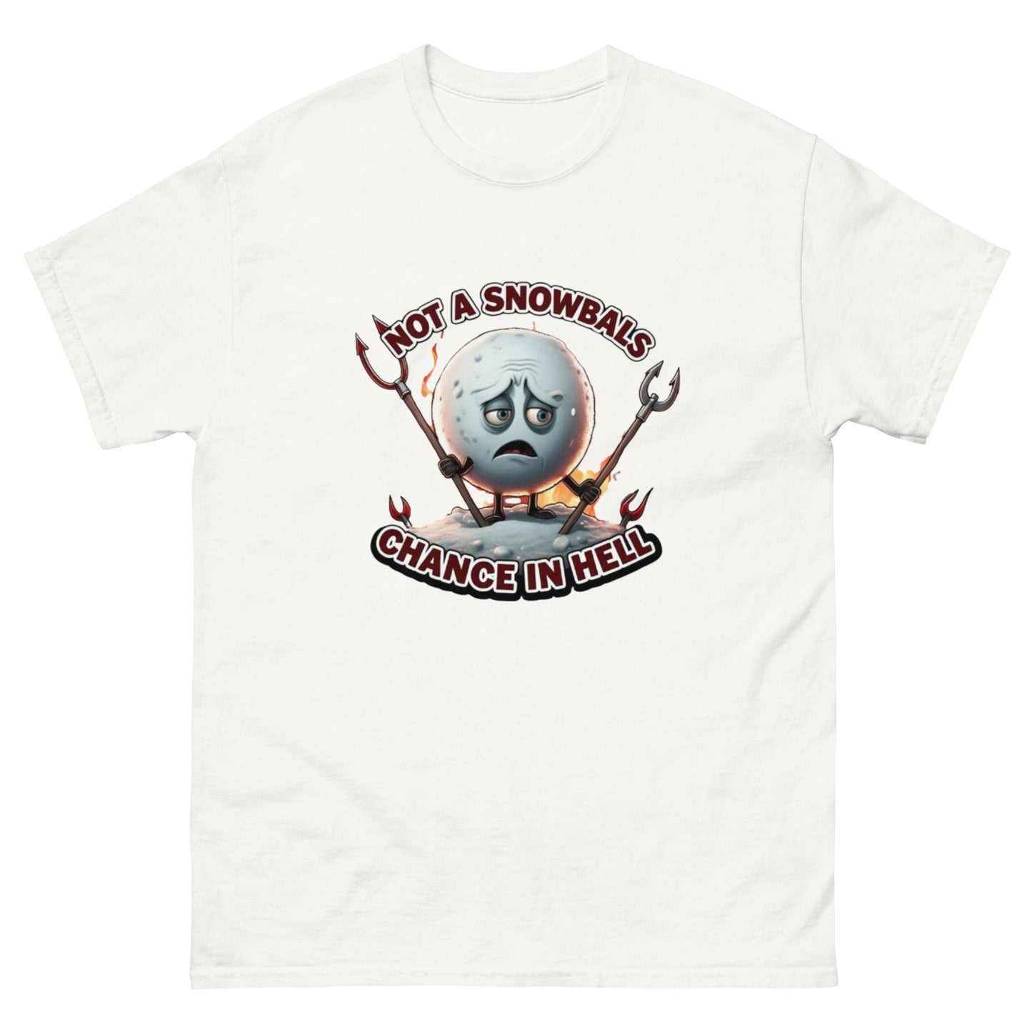 Not a Snowball’s Chance in Hell Unisex classic tee  from Rare Plus Apparel – unique movie & pop culture inspired design.