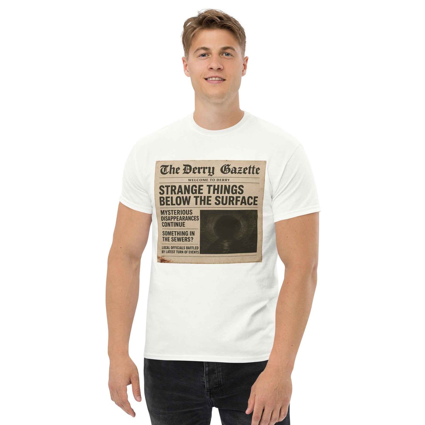The Derry Gazette “Strange Things Below the Surface” Unisex classic tee