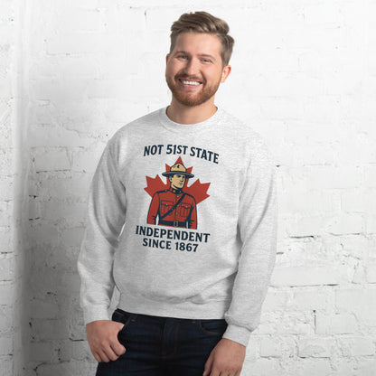 Not 51st State Mountie Unisex Sweatshirt  from Rare Plus Apparel – unique movie & pop culture inspired design.