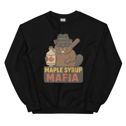 Maple Syrup Mafia Unisex Sweatshirt  from Rare Plus Apparel – unique movie & pop culture inspired design.