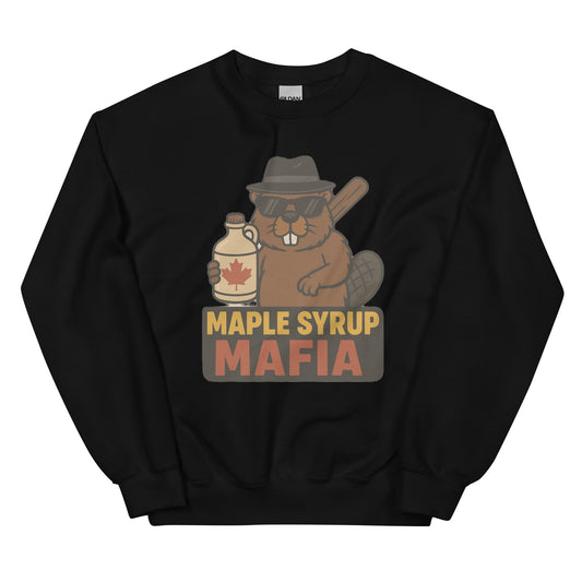 Maple Syrup Mafia Unisex Sweatshirt  from Rare Plus Apparel – unique movie & pop culture inspired design.