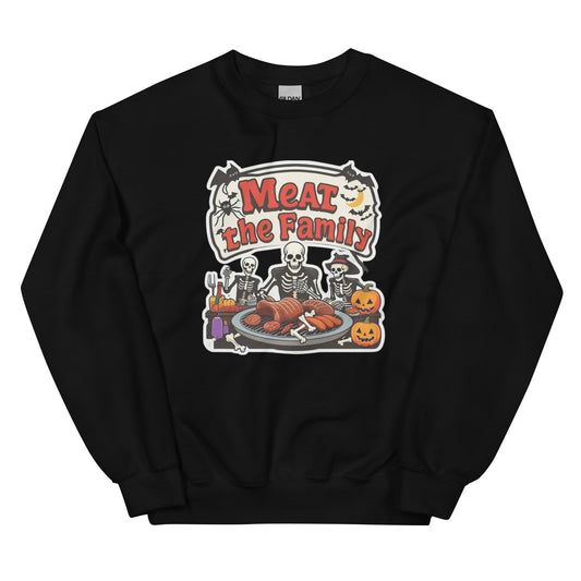 Meat The Family Unisex Sweatshirt  from Rare Plus Apparel – unique movie & pop culture inspired design.