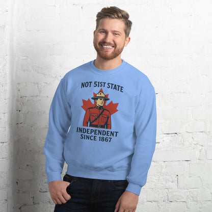 Not 51st State Mountie Unisex Sweatshirt  from Rare Plus Apparel – unique movie & pop culture inspired design.