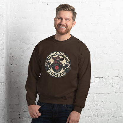 Demogorgon Records Unisex Sweatshirt  from Rare Plus Apparel – unique movie & pop culture inspired design.