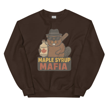 Maple Syrup Mafia Unisex Sweatshirt  from Rare Plus Apparel – unique movie & pop culture inspired design.