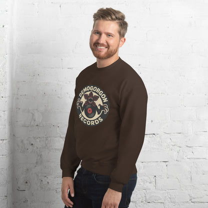 Demogorgon Records Unisex Sweatshirt  from Rare Plus Apparel – unique movie & pop culture inspired design.